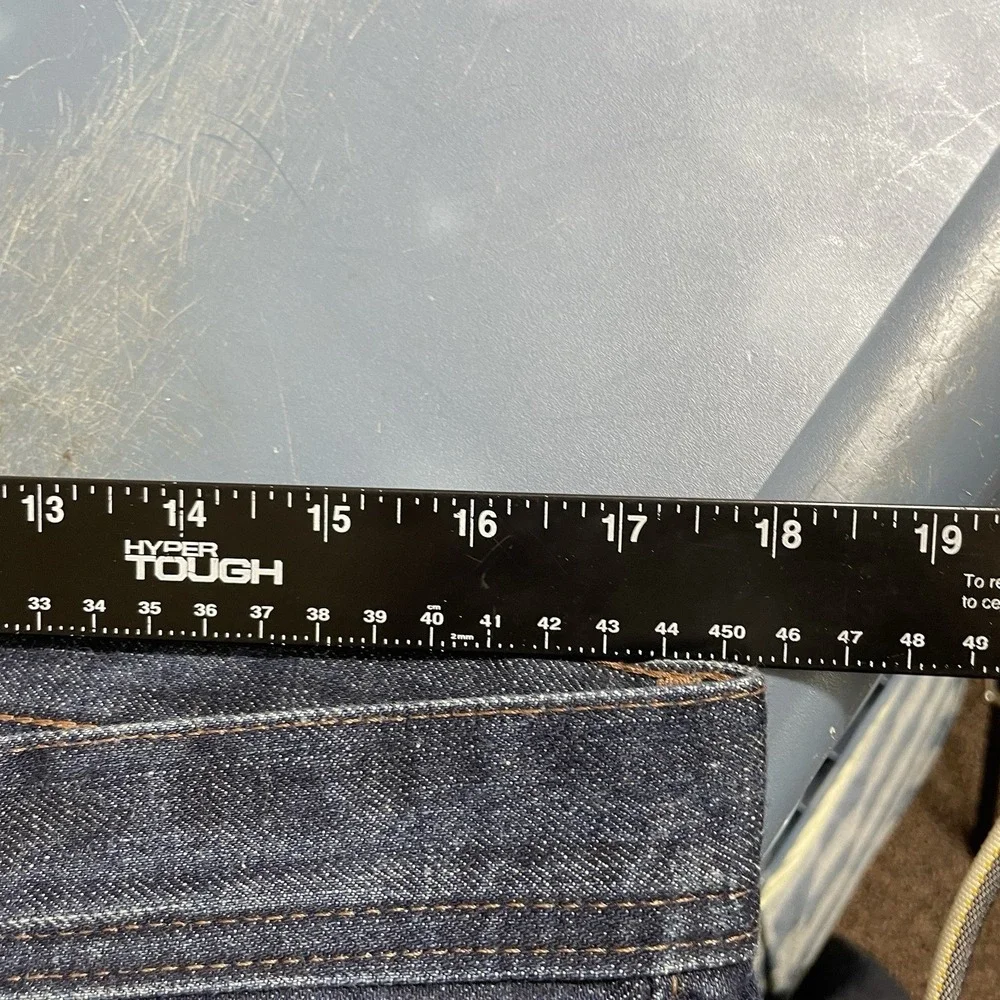 Naked & Famous Jeans Mens 34 (fit 36x33) Raw Dark Denim Button Fly Non-Selvedge